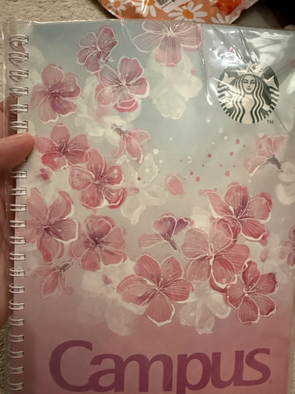 Starbucks Pink Floral Campus Spiral Notebook - Picture 2 of 3